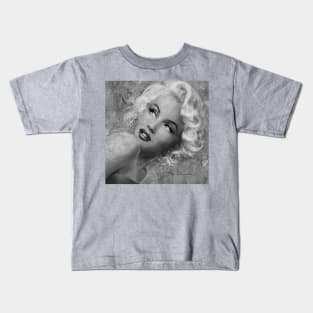 Marilyn Danella Ice Q bw Kids T-Shirt